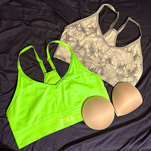 Victoria’s Secret PINK ACTIVE (2) Sports Bras with Padding XL - Picture 1 of 3